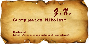 Gyorgyevics Nikolett névjegykártya